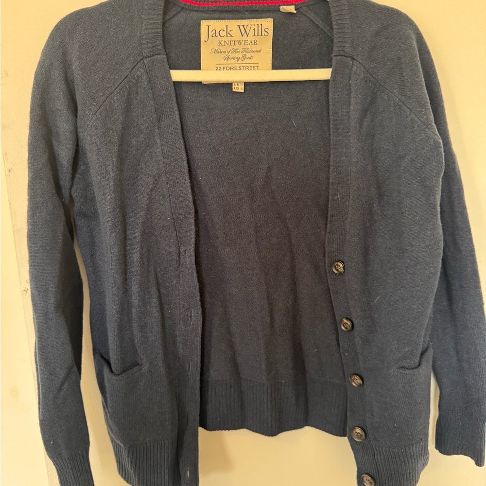 Jack Wills Women's Blue Cardigan Sweater